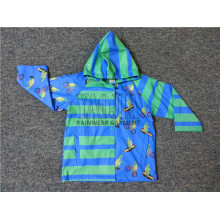 Fashion High Quality PVC Kids Rain Coat for School Students